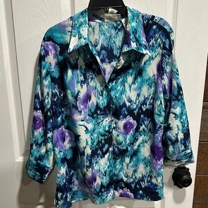 Vibrant Blue and Purple Women's Top (M891)